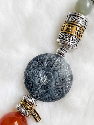 Dragon Double Lotus Guardian - Feng Shui Hanging Crystal