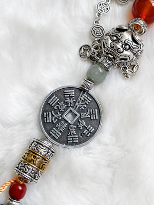Lucky Cat Pixiu Fortune - Feng Shui Hanging Crystal