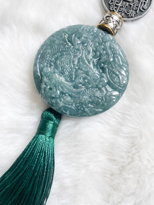 Dragon Sons Wealth Guardian - Feng Shui Hanging Crystal