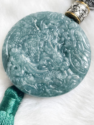 Dragon Sons Wealth Guardian - Feng Shui Hanging Crystal