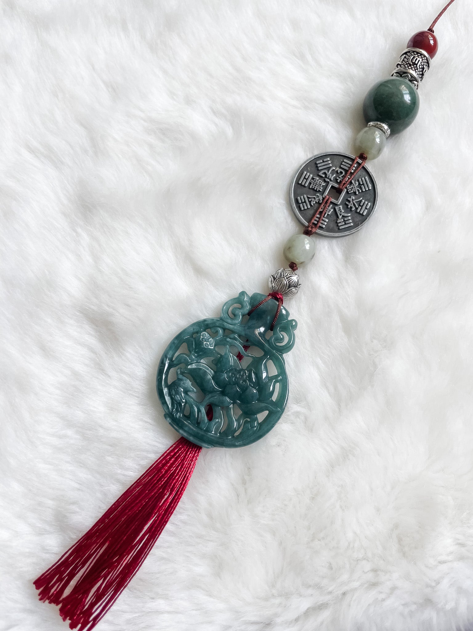 Lotus Abundance Harmony - Feng Shui Hanging Crystal