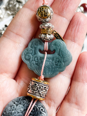 Lotus Ruyi Harmony - Feng Shui Hanging Crystal