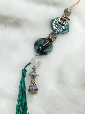 Lotus Ruyi Harmony - Feng Shui Hanging Crystal