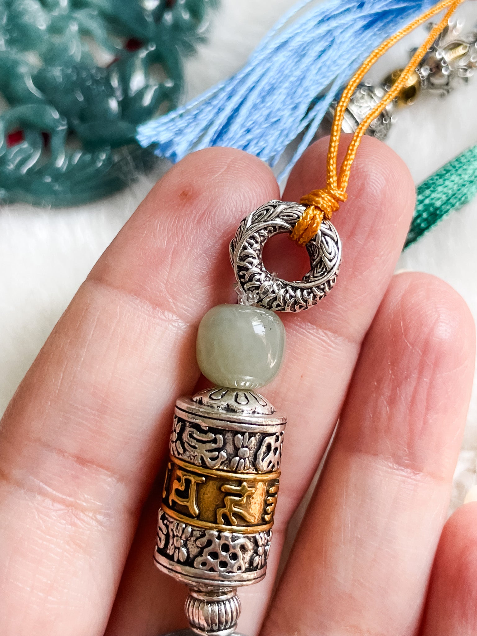 Dragon Double Lotus Guardian - Feng Shui Hanging Crystal