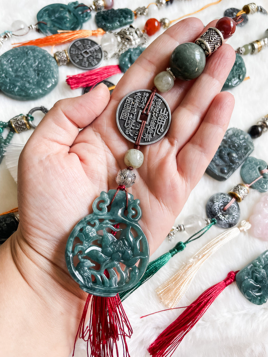 Lotus Abundance Harmony - Feng Shui Hanging Crystal