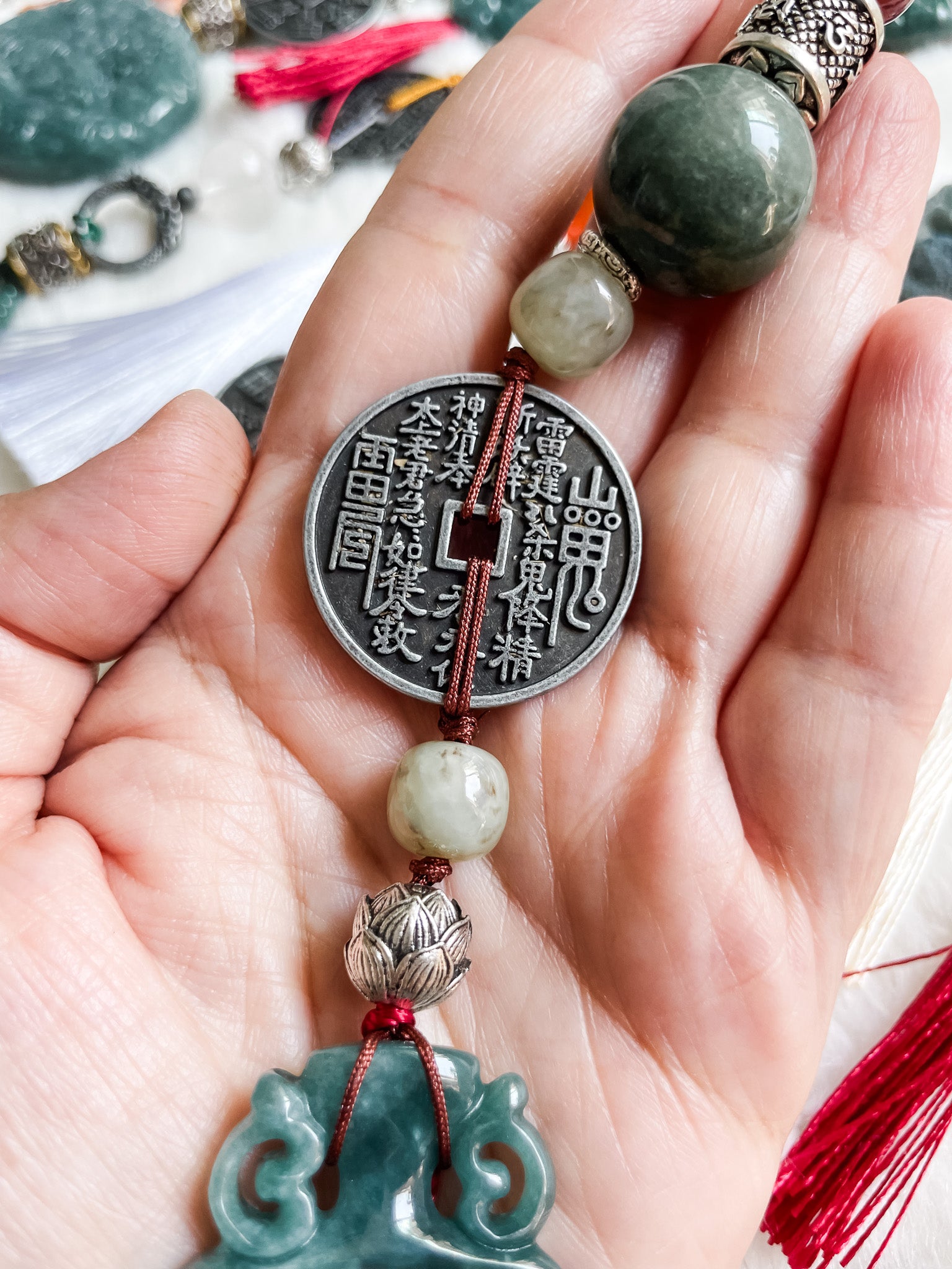 Lotus Abundance Harmony - Feng Shui Hanging Crystal