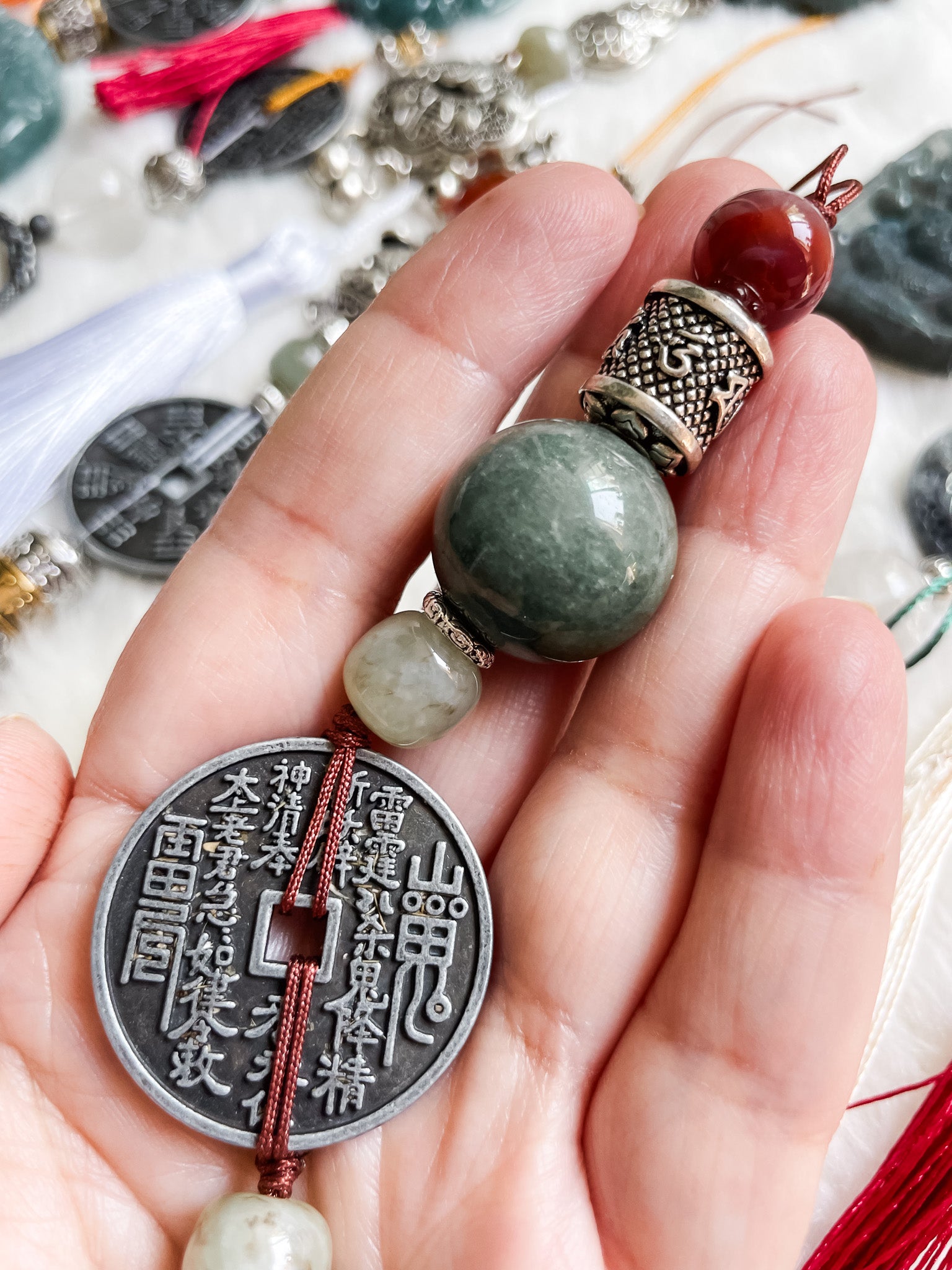 Lotus Abundance Harmony - Feng Shui Hanging Crystal