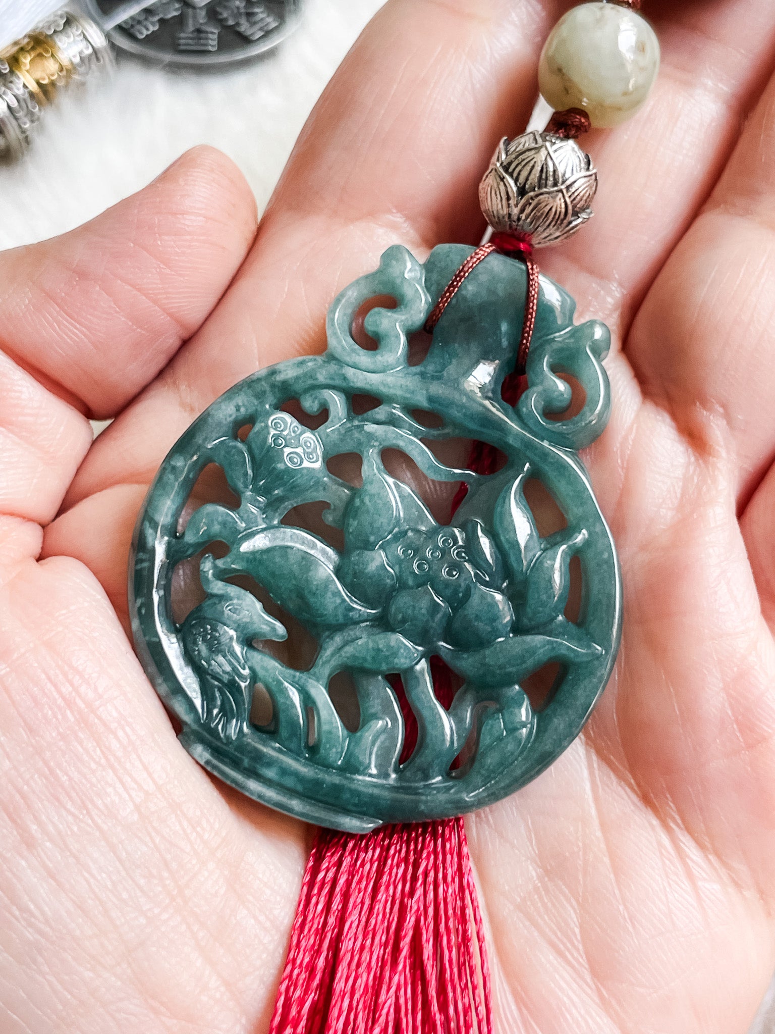 Lotus Abundance Harmony - Feng Shui Hanging Crystal
