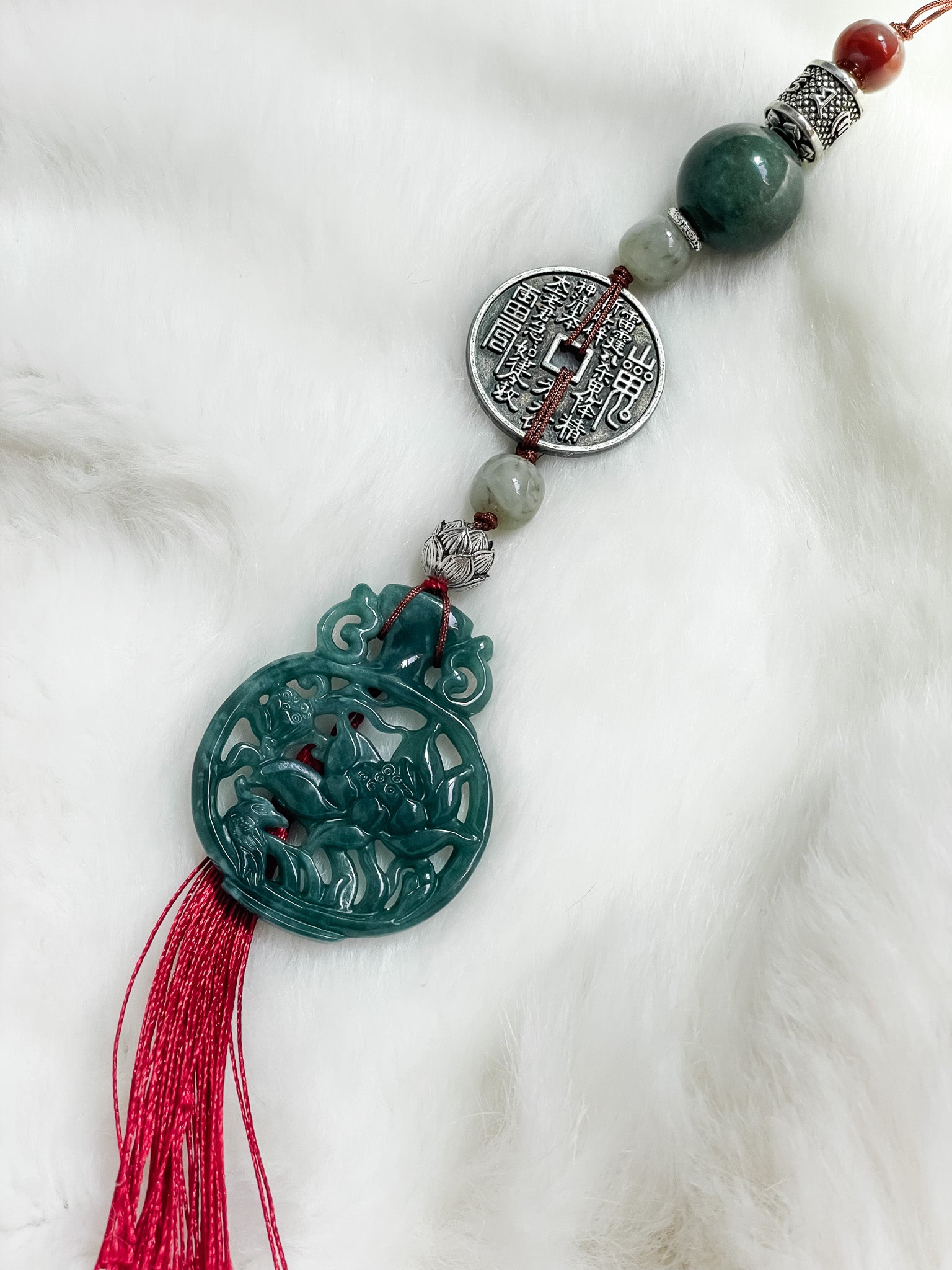 Lotus Abundance Harmony - Feng Shui Hanging Crystal