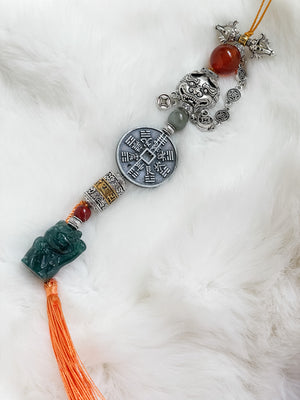 Lucky Cat Pixiu Fortune - Feng Shui Hanging Crystal