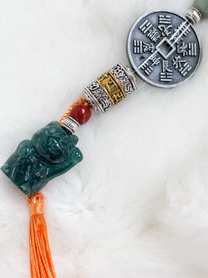 Lucky Cat Pixiu Fortune - Feng Shui Hanging Crystal