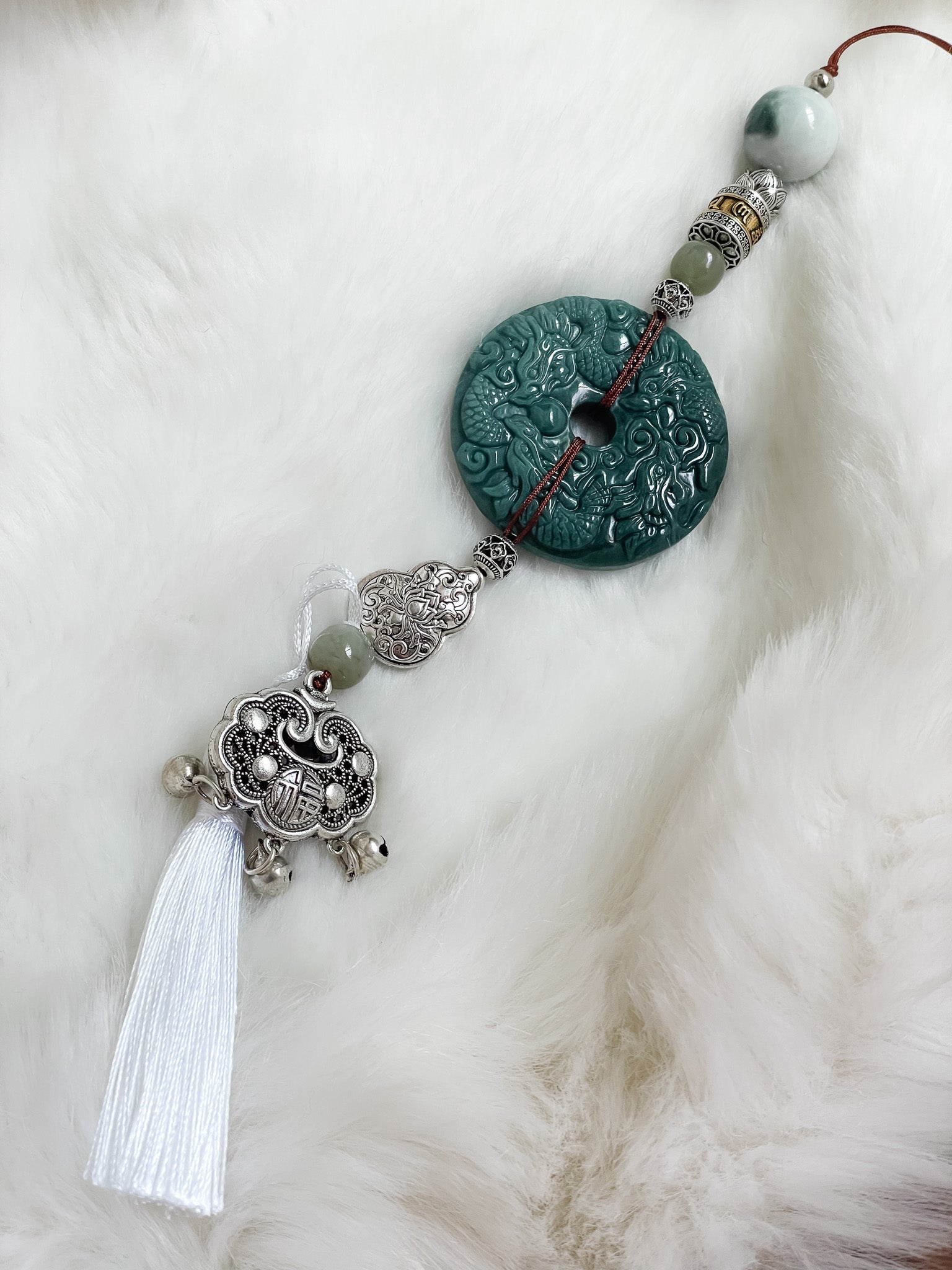 Ruyi Nine Dragons Fortune - Feng Shui Hanging Crystal