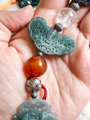 Sacred Qilin Guardian - Feng Shui Hanging Crystal