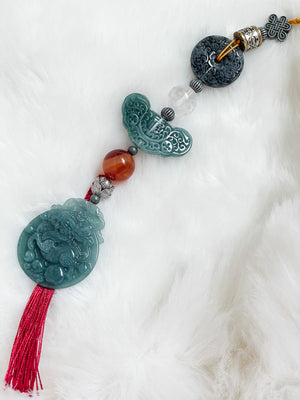 Sacred Qilin Guardian - Feng Shui Hanging Crystal