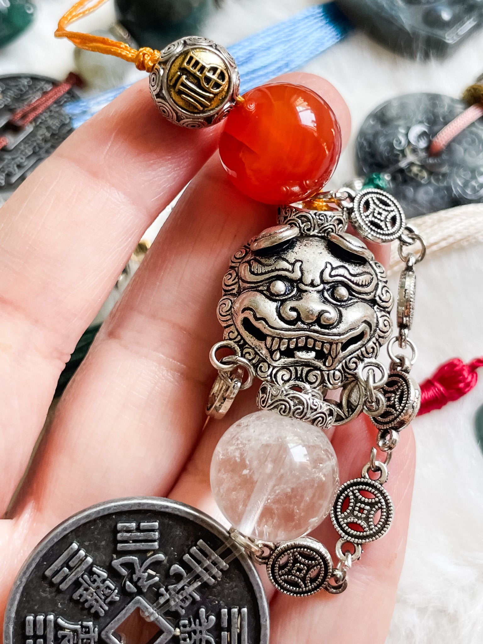 Dragon Sons Wealth Guardian - Feng Shui Hanging Crystal