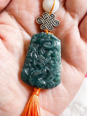 Dragon Amethyst Guardian - Feng Shui Hanging Crystal