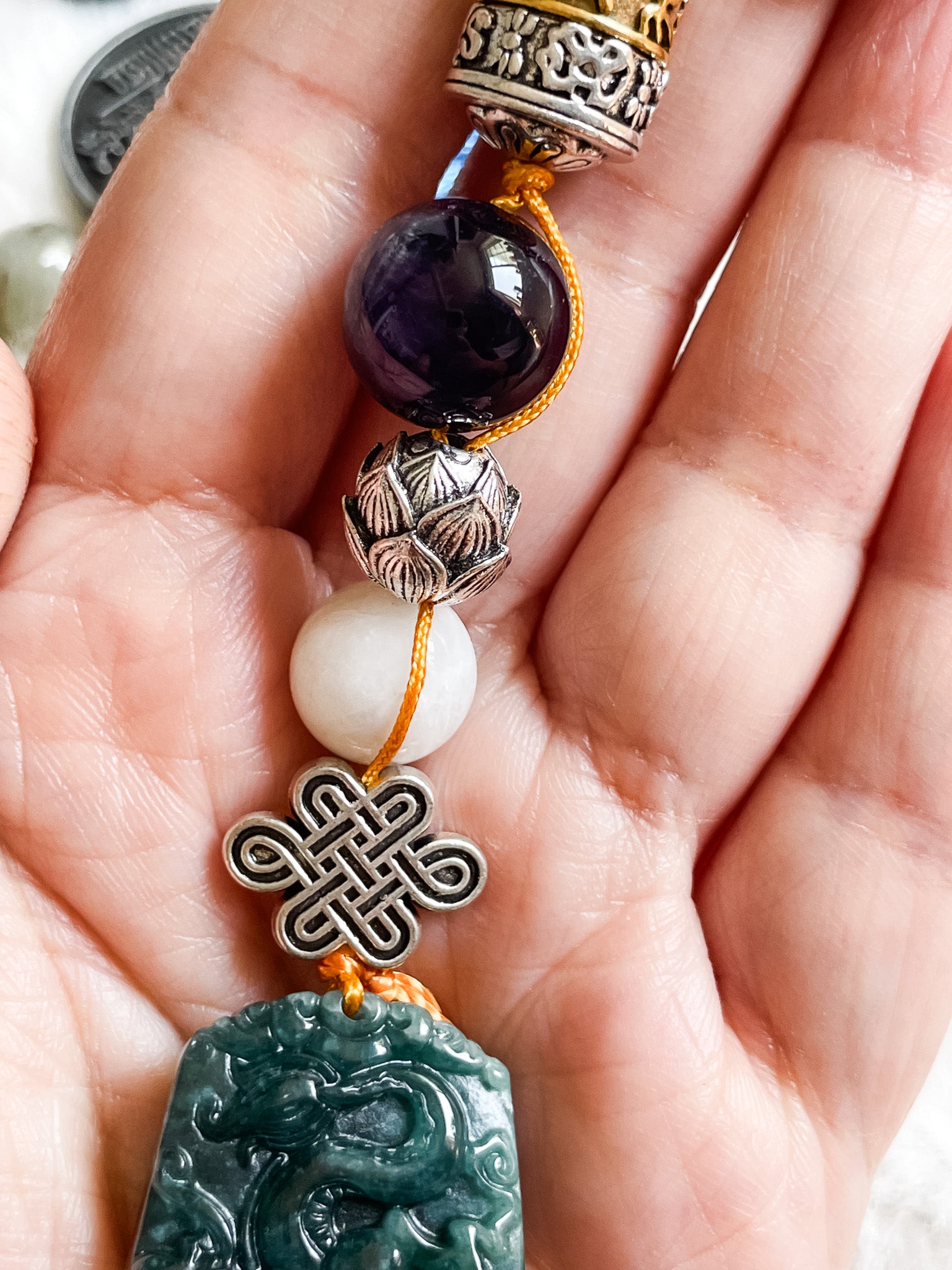 Dragon Amethyst Guardian - Feng Shui Hanging Crystal