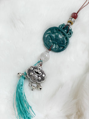 Divine Lotus Blessings - Feng Shui Hanging Crystal