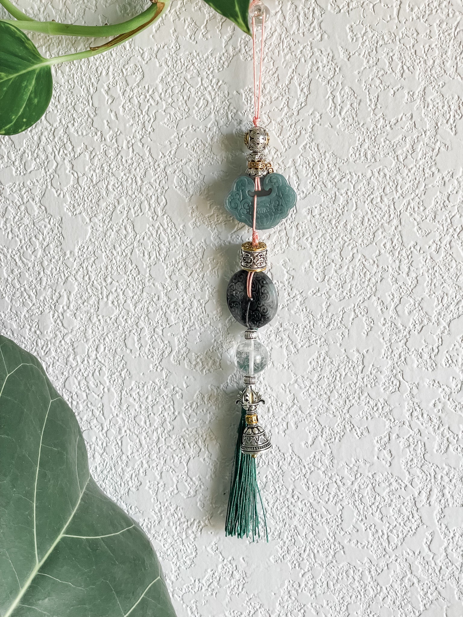 Lotus Ruyi Harmony - Feng Shui Hanging Crystal