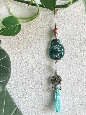 Divine Lotus Blessings - Feng Shui Hanging Crystal