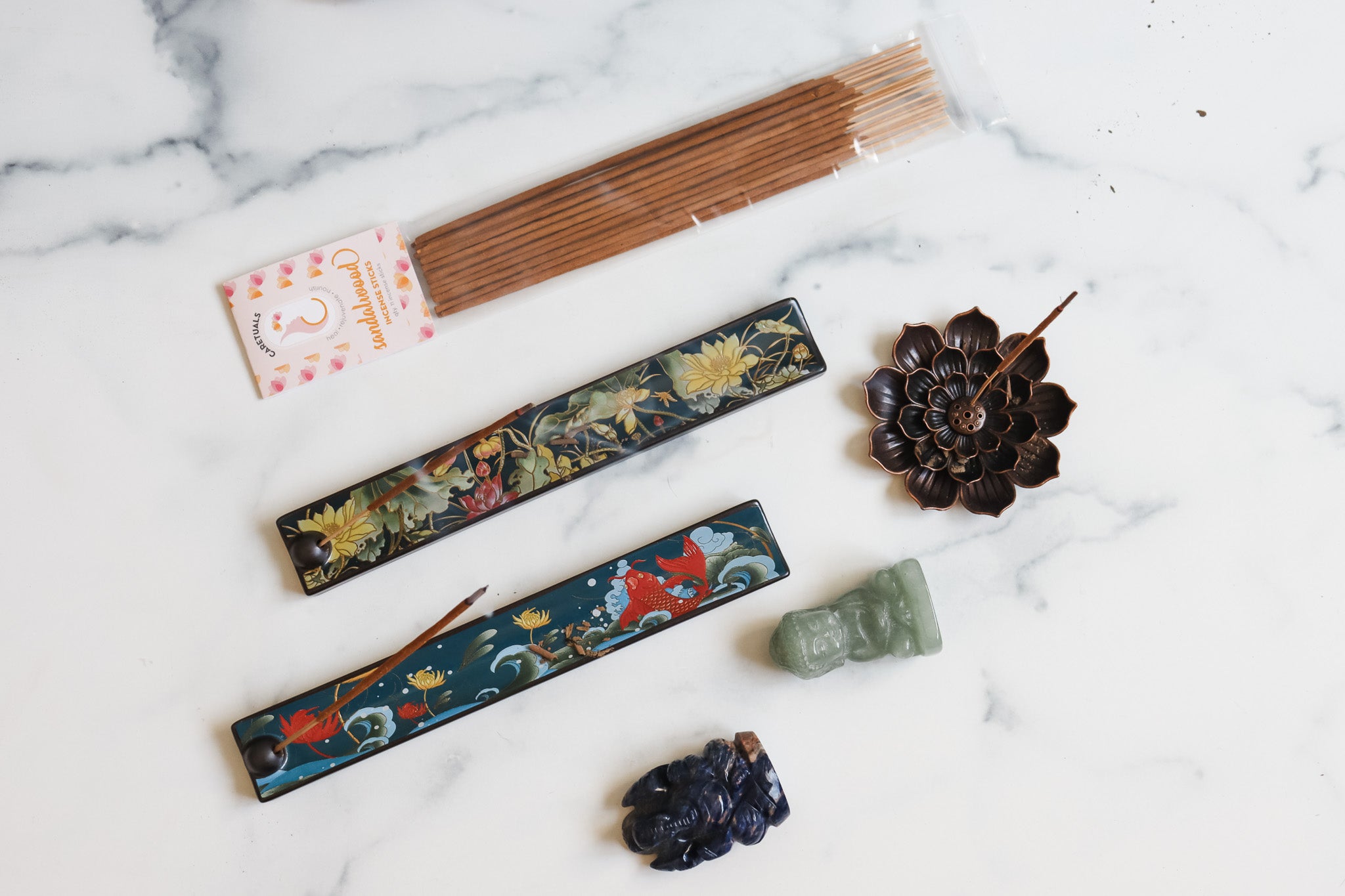 Lotus Pond Ceramic Incense Holder