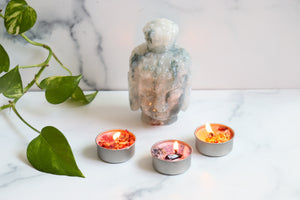 Herb & Crystal Tea light Set