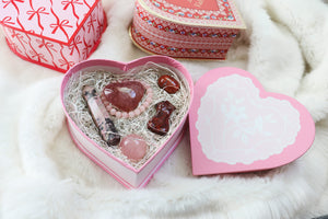 Crystal Valentine Box - 6 High Quality Crystals in a Valentines gift box