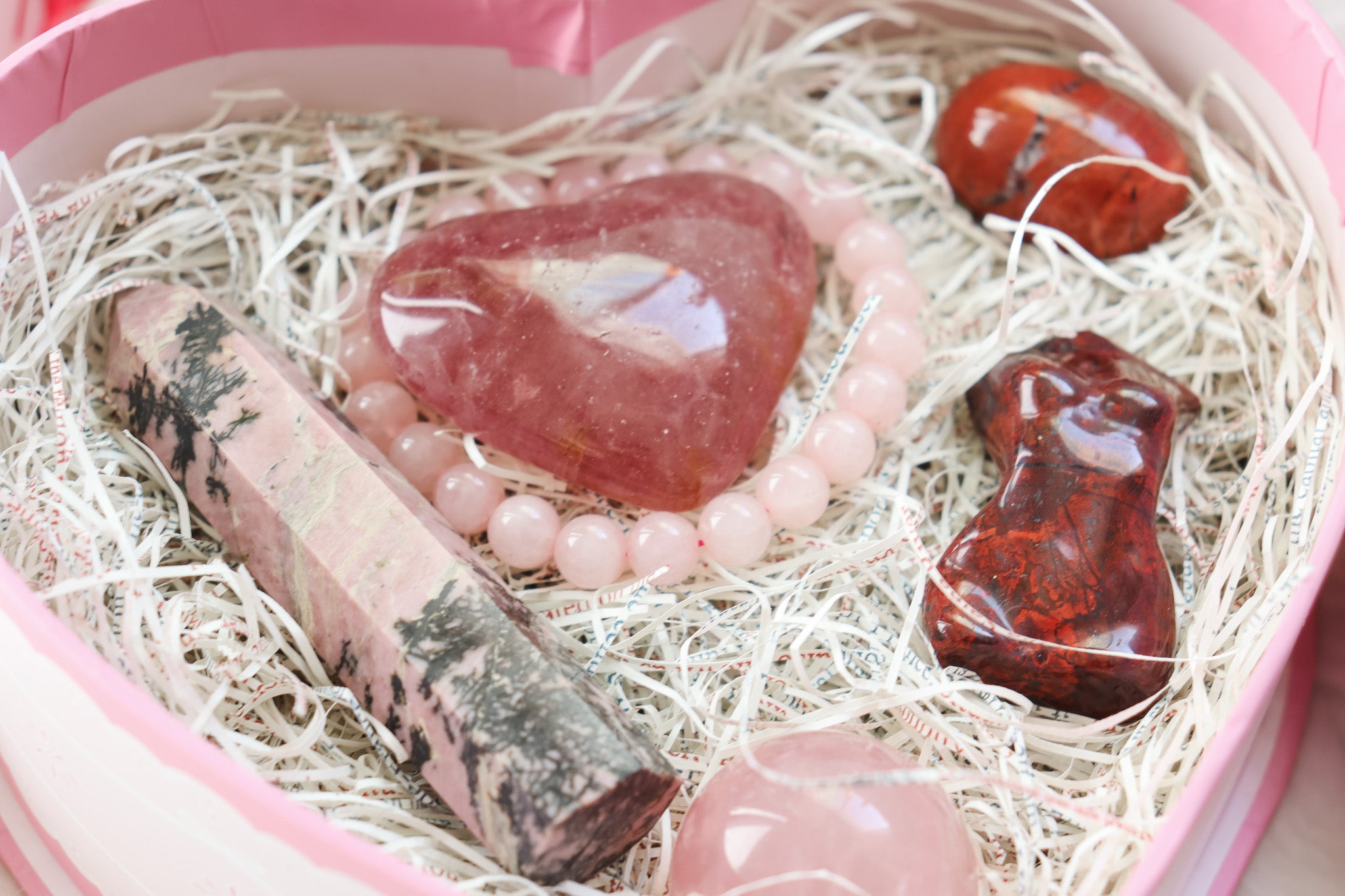 Crystal Valentine Box - 6 High Quality Crystals in a Valentines gift box