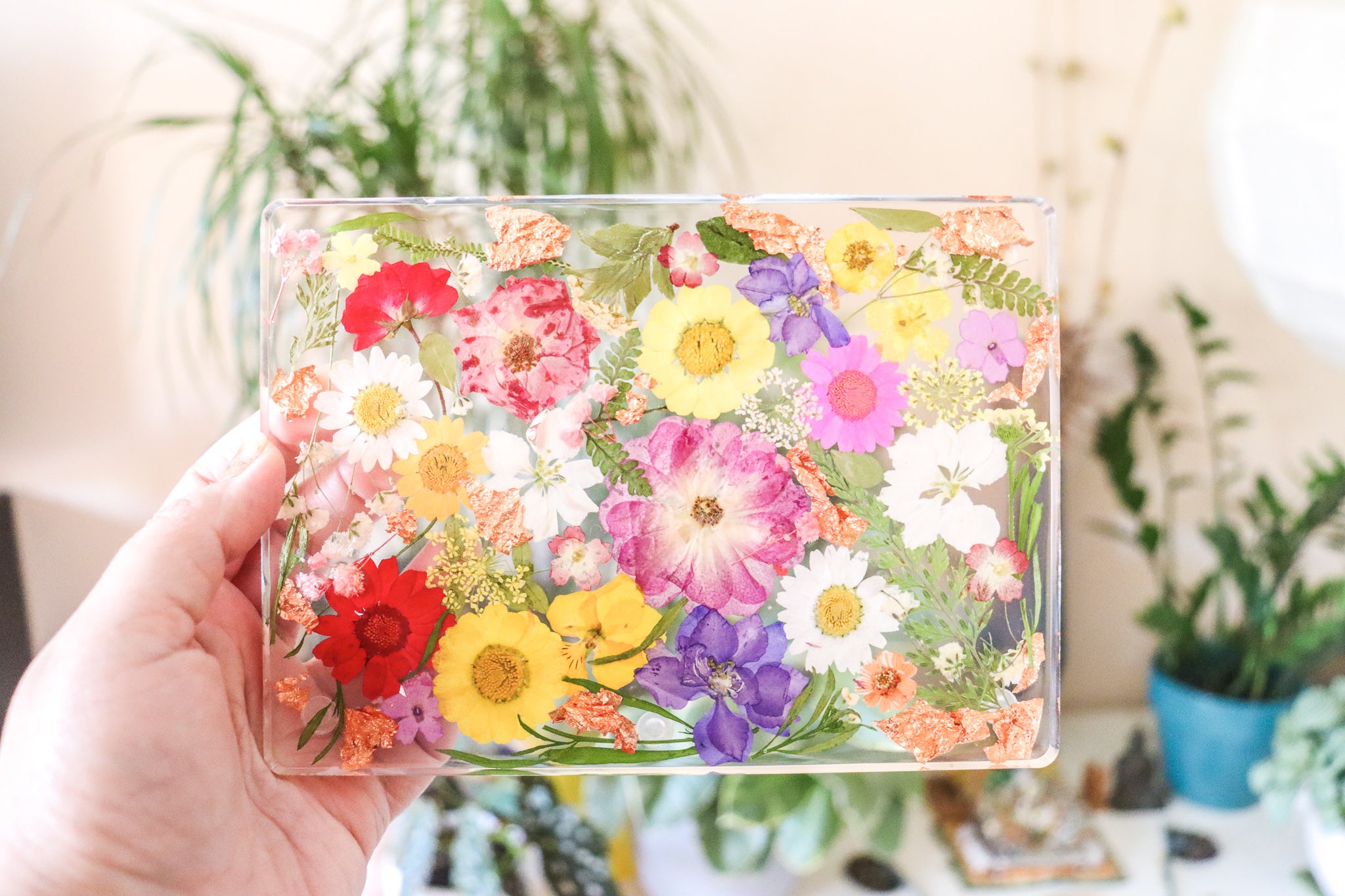 Floral Bouquet - Resin and Flower coaster/tray