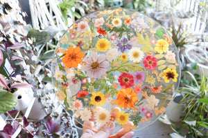 CUSTOM Garden of Eden - Large Resin and Flower coaster/tray