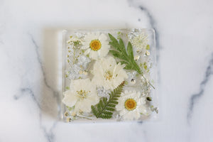 Serene Clouds - Square Botanic Trays & Coasters by Caretuals