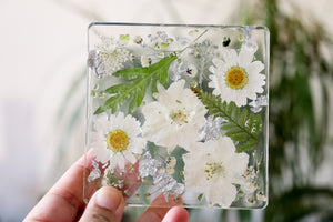 Serene Clouds - Square Botanic Trays & Coasters by Caretuals